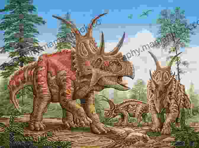 A Family Of Dinosaurs Roaming A Prehistoric Landscape Prehistoric Times Jessica Drake Thomas