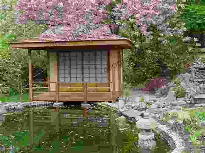 A Japanese Garden With A Rock Garden, Tea House, And Blooming Wisteria Songs In The Garden: Poetry And Gardens In Ancient Japan