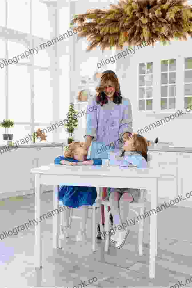 A Woman, Mary, Sits At A Kitchen Table With Her Two Children, Smiling At The Camera. A One Night Stand With Nine: The Uncommon Side Of Common Stories