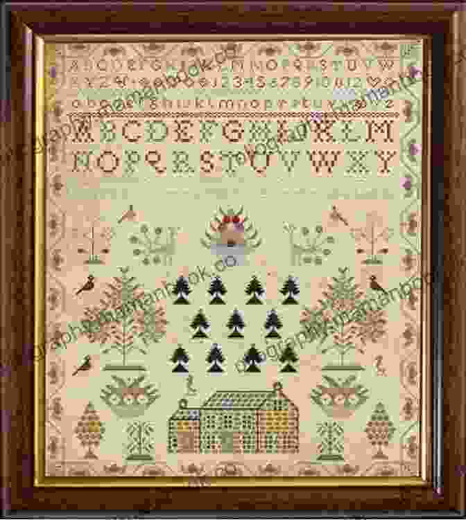 An Antique Geometric Cross Stitch Sampler Showcasing Intricate Geometric Motifs And Floral Designs Geometric Pattern 1 Cross Stitch Pattern