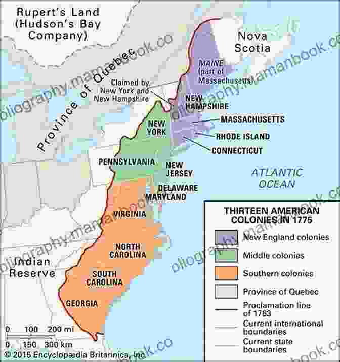 Map Of The Thirteen American Colonies In 1763 These Truths: A History Of The United States