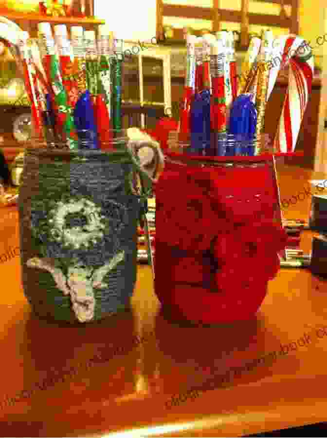 Mason Jars Wrapped In Vibrant Yarn And Adorned With Decorative Elements Mason Jar Crafts For Kids: More Than 25 Cool Crafty Projects To Make For Your Friends Your Family And Yourself