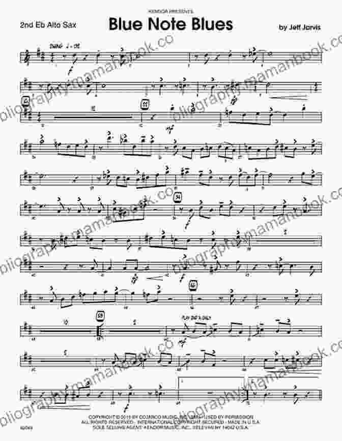 Notated Piano Part 5 Easy Blues Alto Saxophone Piano (Piano Parts) (5 Easy Blues For Alto Sax And Piano 2)