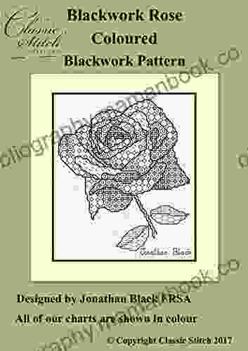 Blackwork Rose Coloured Blackwork Pattern